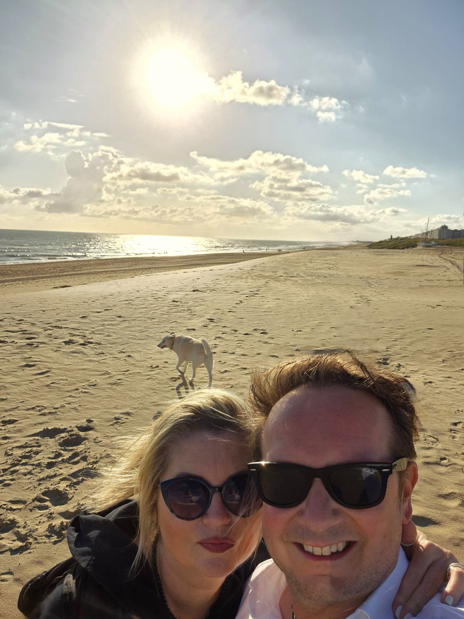 Strandmoment mit Hund
